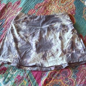 Chic Tie-Dye Mini Skirt in Purple and Cream